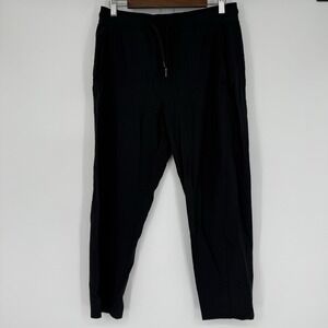 Sweaty Betty Explorer Pants Lightweight Elastic Waist Tapered Trousers Black M